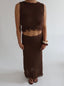 JANETTE SKIRT BROWN