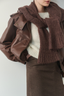 THE NOIR LEATHER CHOCOLATE JACKET