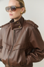 THE NOIR LEATHER CHOCOLATE JACKET