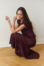 NOÈ SKIRT BURGUNDY