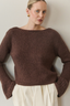 GABRIELLE ALPACA CARDIGAN CHOCOLATE
