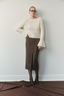 GABRIELLE ALPACA CARDIGAN ECRU
