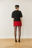 ALBA WOOL MINI SKIRT RED