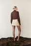 ALBA WOOL MINI SKIRT ECRU