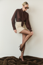 ALBA WOOL MINI SKIRT ECRU