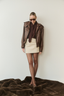 ALBA WOOL MINI SKIRT ECRU