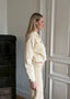 JEANS FRINGE JACKET BEIGE