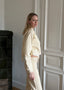 JEANS FRINGE JACKET BEIGE