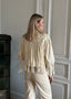 JEANS FRINGE JACKET BEIGE