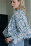 PUFF FLOWER BLOUSE BLUE