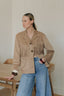 SUEDE FRINGE JACKET CAMEL