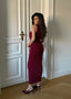 LUNA DRESS BURGUNDY