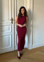 LUNA DRESS BURGUNDY