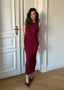 LUNA DRESS BURGUNDY