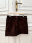 SUEDE MINI SKIRT CHOCOLATE