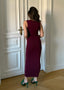 LUNA DRESS BURGUNDY