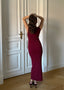 LUNA DRESS BURGUNDY