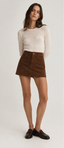 Suede Mini Skirt– Chocolate