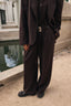 Chocolate Brown Wide-Leg Trousers