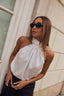 BLOUSE SATIN ECRU