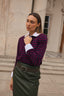 Striped Polo Knit Top