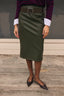 The Olive Faux Leather Skirt
