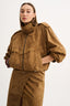 OVERSIZED SUEDE BOMBER JACKET