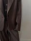 Brown Oversized Single-Breasted Blazer.