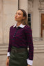 Striped Polo Knit Top