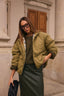 OLIVE FLEECE-LINED JACKET