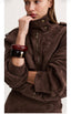 OVERSIZED SUEDE BOMBER JACKET