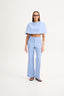 BLUE STRAIGHT-LEG TROUSERS