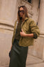 OLIVE FLEECE-LINED JACKET