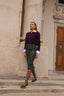 Striped Polo Knit Top