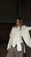 The Ivory Wrap Cardigan Sweater