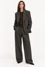 Dark Chocolate Pinstripe Oversized Blazer
