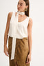 SATIN TOP ECRU