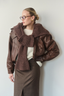THE NOIR LEATHER CHOCOLATE JACKET