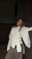 The Ivory Wrap Cardigan Sweater