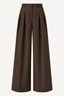 Chocolate Pinstripe Wool Trousers