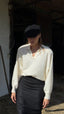 The Ivory Cashmere & Wool Polo Sweater