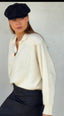 The Ivory Cashmere & Wool Polo Sweater