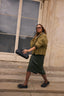 OLIVE FLEECE-LINED JACKET