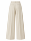 Cream Wide-Leg Tailored Trousers
