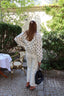 LACE TRIM DENIM PANTS