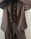 Brown Oversized Single-Breasted Blazer.