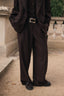 Chocolate Brown Wide-Leg Trousers