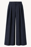 Midnight Navy Oversized Wool Trousers