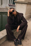 Chocolate Brown Wide-Leg Trousers