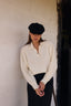 The Ivory Cashmere & Wool Polo Sweater